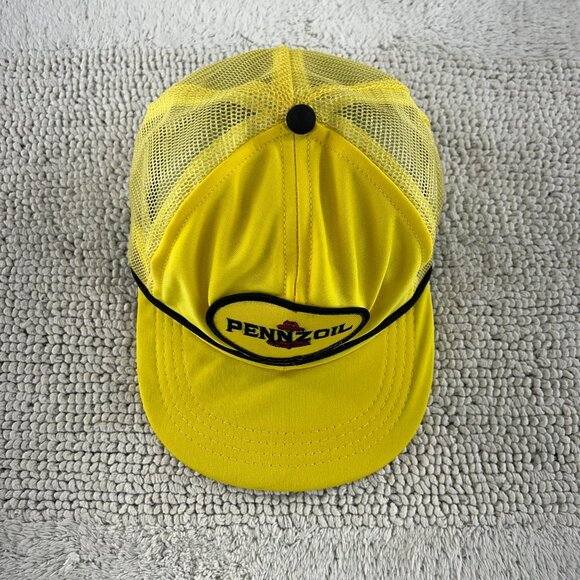 VINTAGE PENNZOIL MESH SNAPBACK TRUCKER ROPE HAT OSFA PATCH CAP - Picture 2 of 7